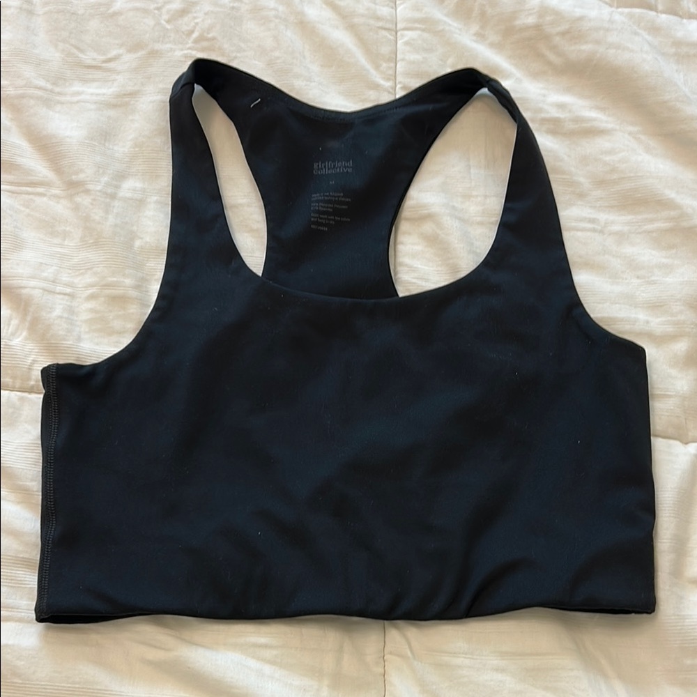 Girlfriend Collective Black Racerback Sports Bra